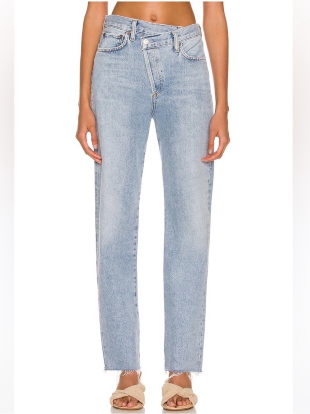 AGOLDE Criss Cross Upsized Straight Leg Jeans in Suburbia - 24